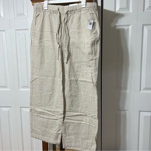 Old Navy NWT wide leg linen pants tan